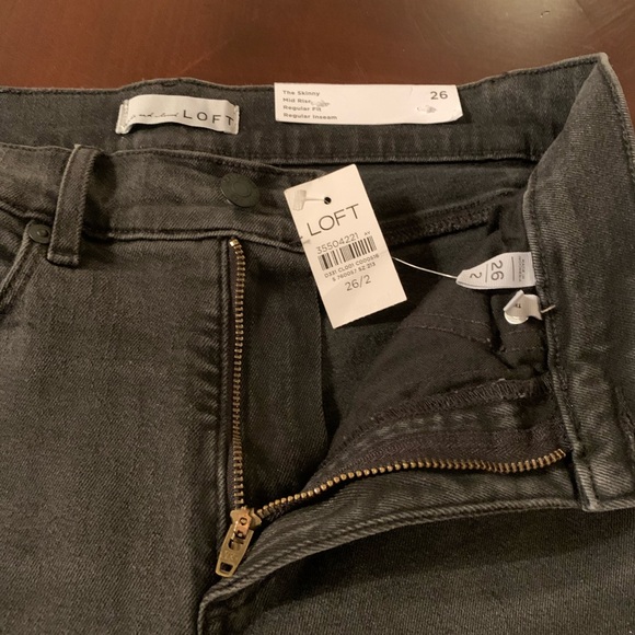 LOFT Jeans in Washed Black Wash Size 26 - Picture 7 of 12